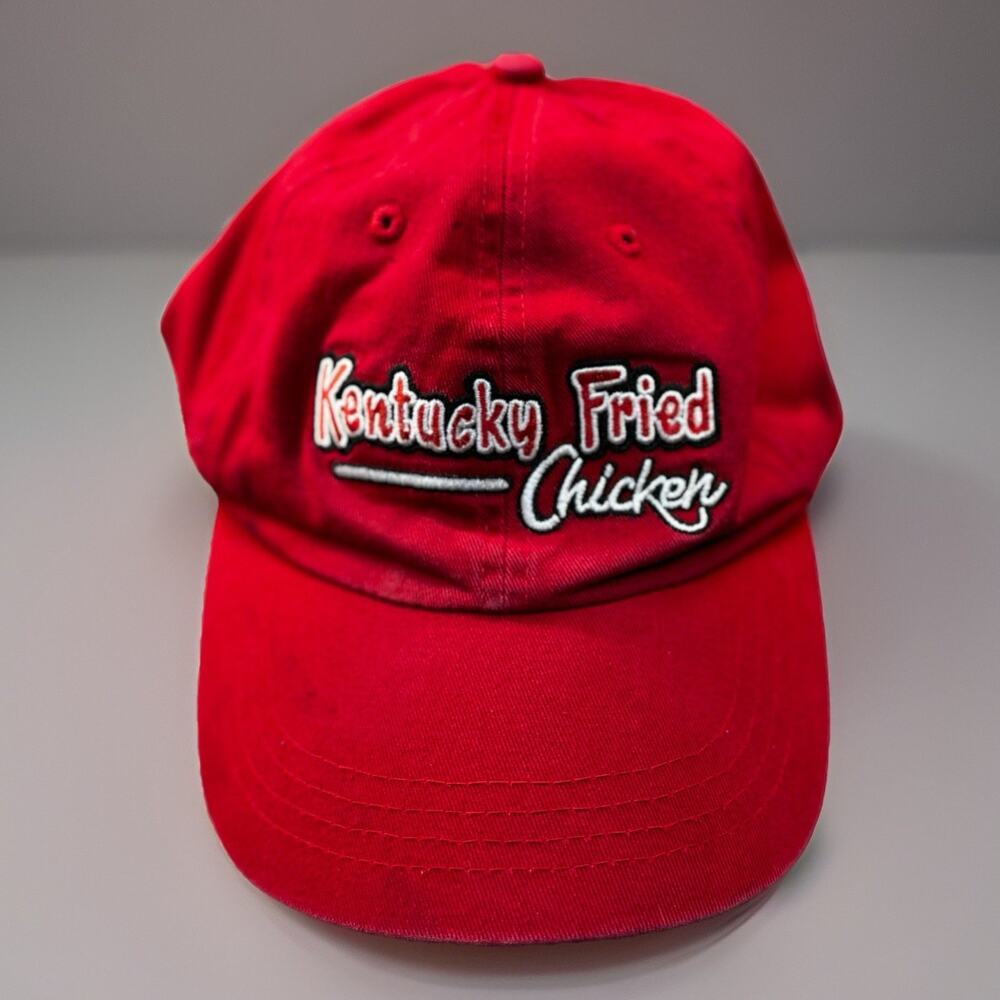 Kentucky Fried Chicken KFC Red Strapback Hat Cap Restaurant Employee Promo